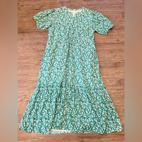 Tuckernuck Hyacinth House Green White Floral Maxi Dress Women’s Size XXL - Picture 3 of 7